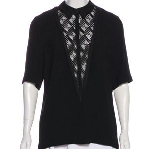 A.L.C. Top with Lace Insert/Collar Size Medium